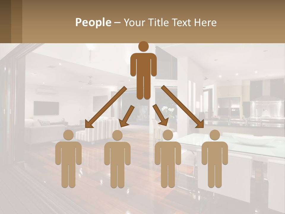 A Large Open Concept Living Room And Dining Room PowerPoint Template