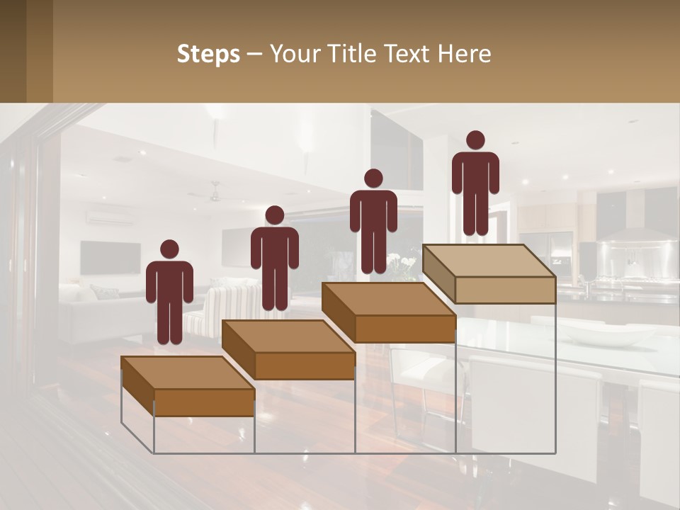 A Large Open Concept Living Room And Dining Room PowerPoint Template