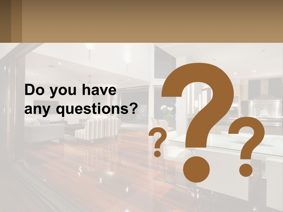 A Large Open Concept Living Room And Dining Room PowerPoint Template