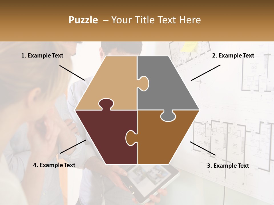 A Man And Woman Looking At A Tablet Screen PowerPoint Template