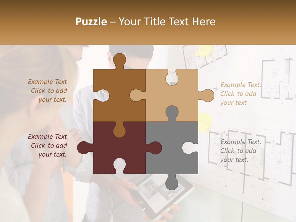 A Man And Woman Looking At A Tablet Screen PowerPoint Template