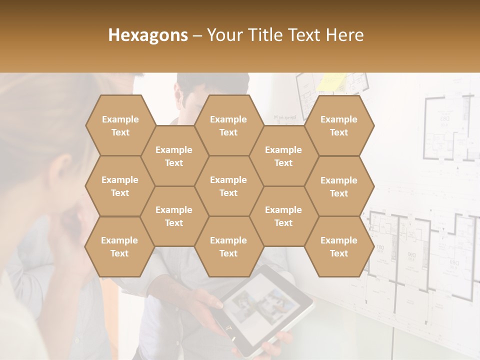 A Man And Woman Looking At A Tablet Screen PowerPoint Template