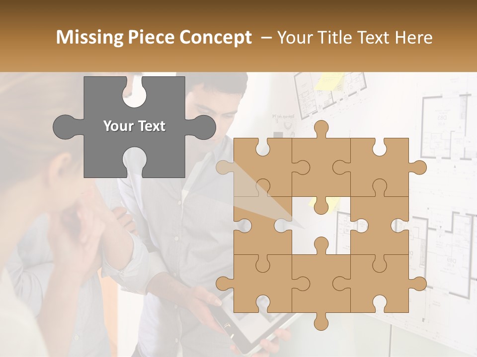 A Man And Woman Looking At A Tablet Screen PowerPoint Template