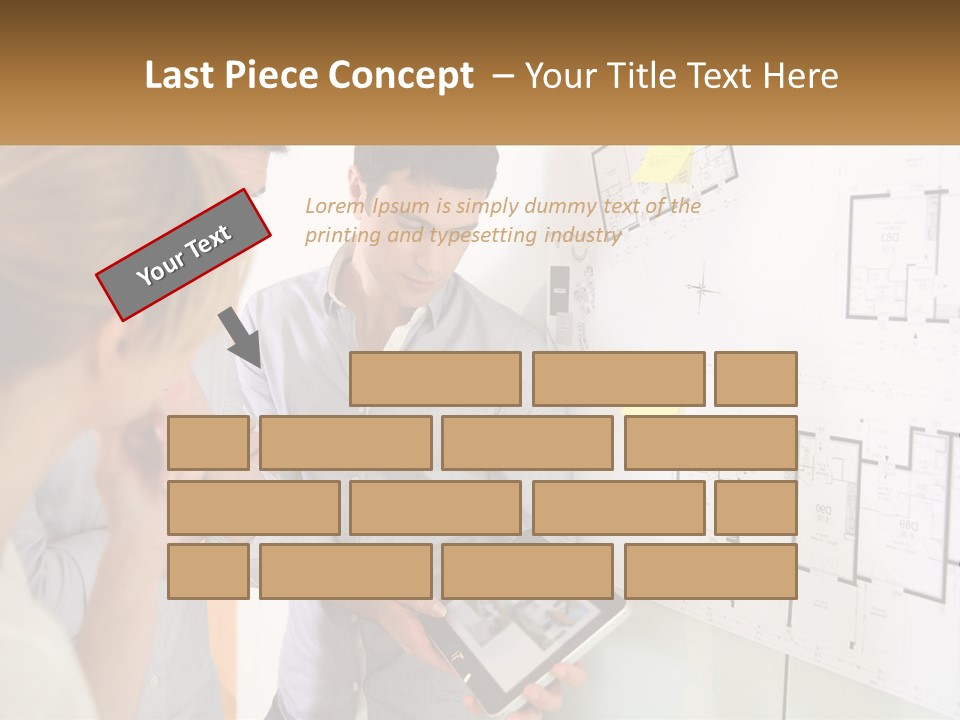 A Man And Woman Looking At A Tablet Screen PowerPoint Template