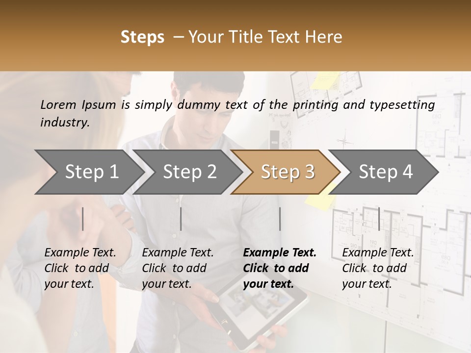 A Man And Woman Looking At A Tablet Screen PowerPoint Template