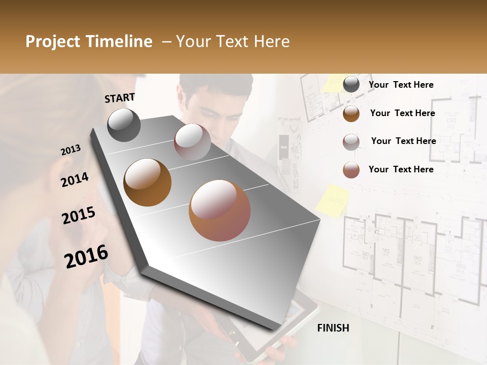 A Man And Woman Looking At A Tablet Screen PowerPoint Template
