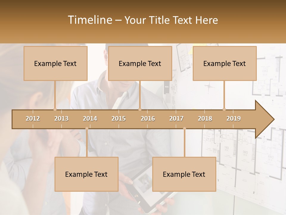 A Man And Woman Looking At A Tablet Screen PowerPoint Template