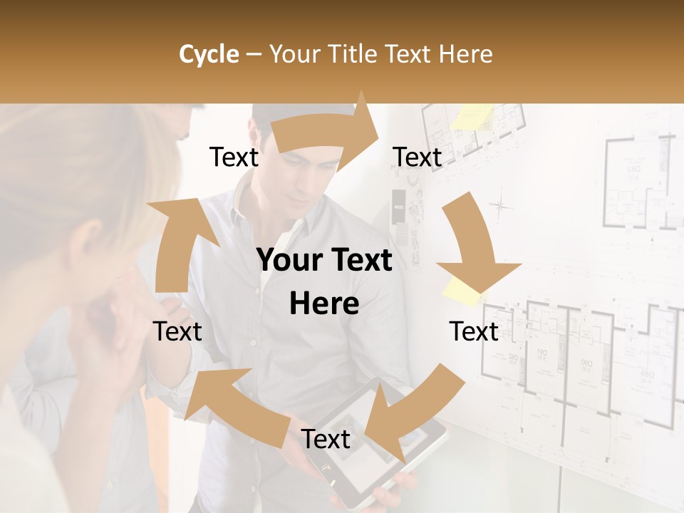 A Man And Woman Looking At A Tablet Screen PowerPoint Template
