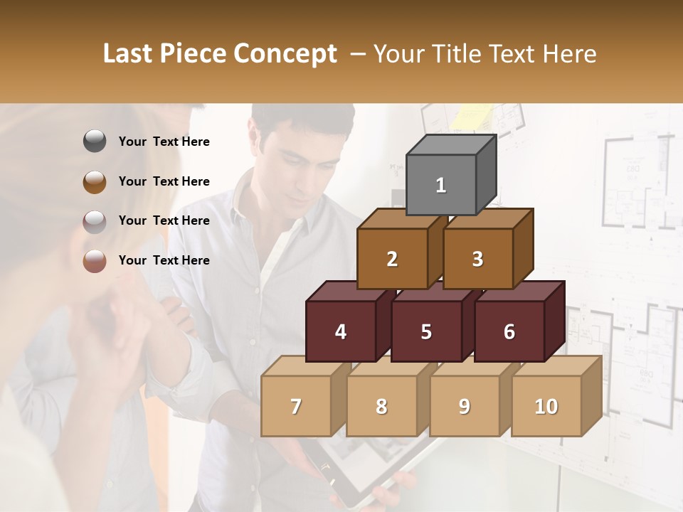 A Man And Woman Looking At A Tablet Screen PowerPoint Template