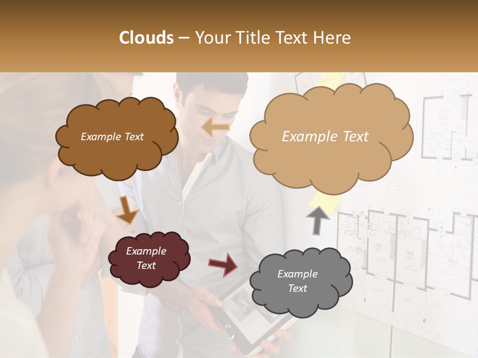 A Man And Woman Looking At A Tablet Screen PowerPoint Template
