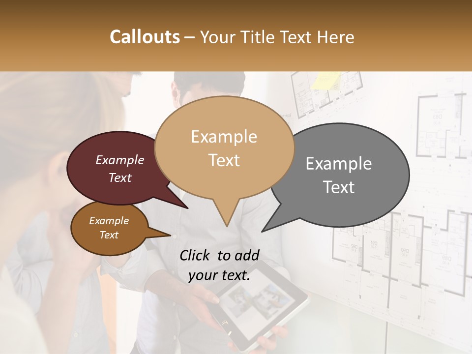 A Man And Woman Looking At A Tablet Screen PowerPoint Template