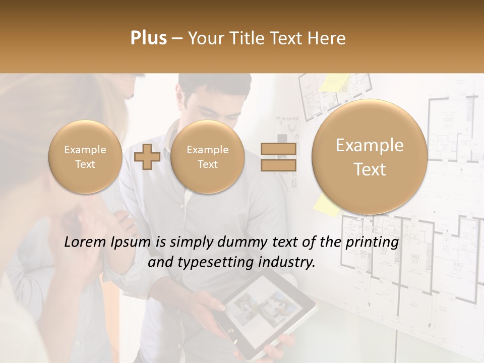 A Man And Woman Looking At A Tablet Screen PowerPoint Template