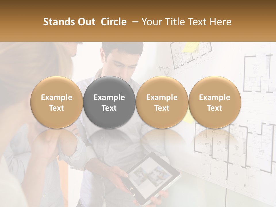 A Man And Woman Looking At A Tablet Screen PowerPoint Template