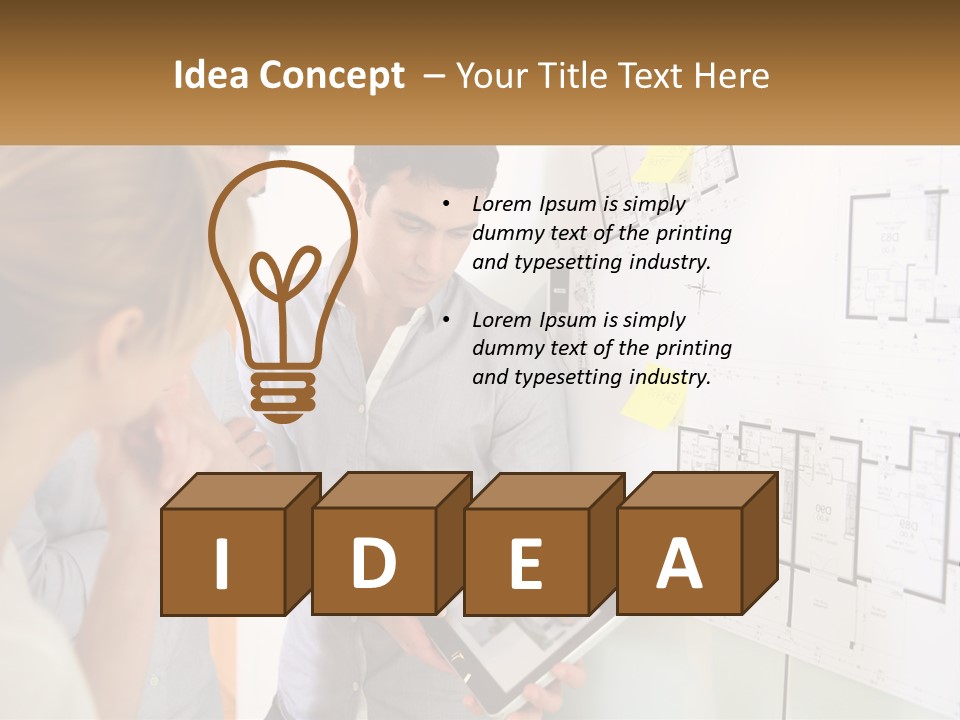 A Man And Woman Looking At A Tablet Screen PowerPoint Template