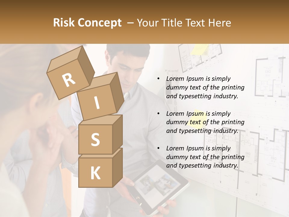 A Man And Woman Looking At A Tablet Screen PowerPoint Template