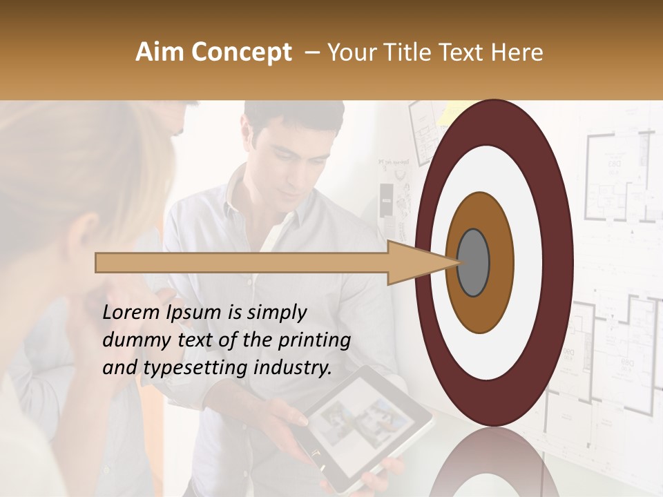 A Man And Woman Looking At A Tablet Screen PowerPoint Template