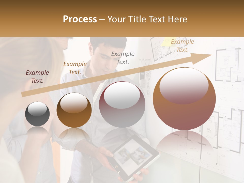 A Man And Woman Looking At A Tablet Screen PowerPoint Template