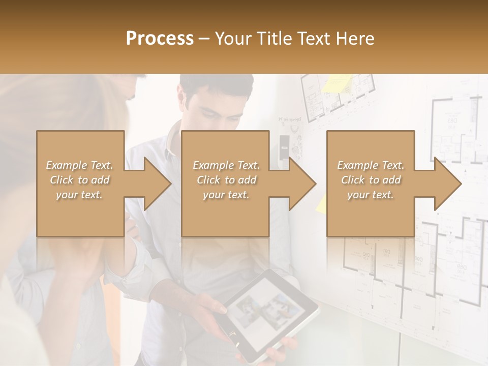 A Man And Woman Looking At A Tablet Screen PowerPoint Template
