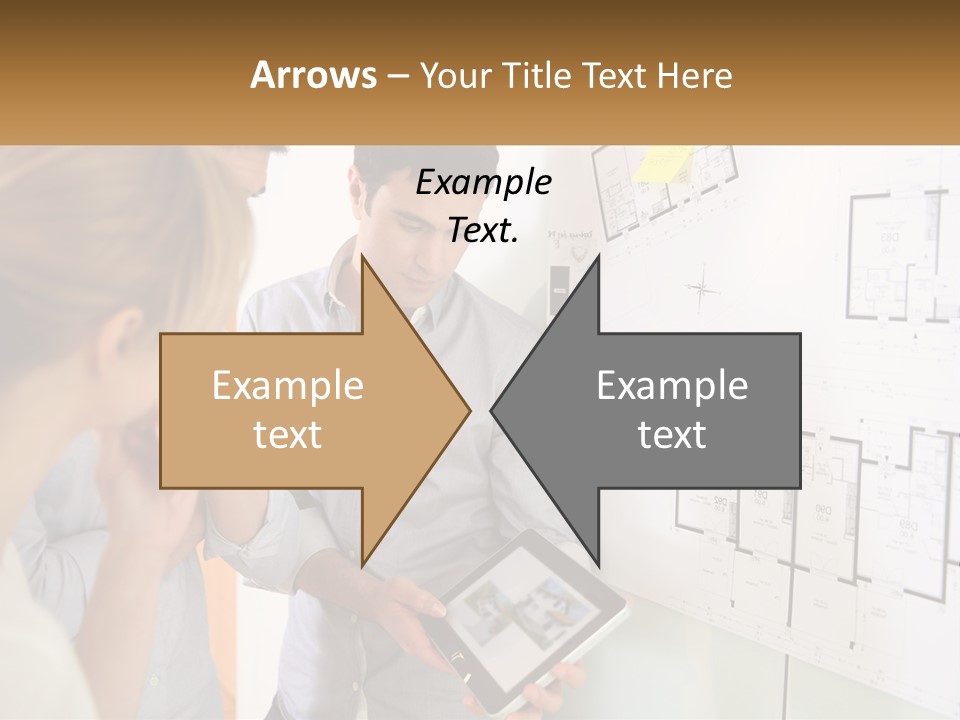 A Man And Woman Looking At A Tablet Screen PowerPoint Template