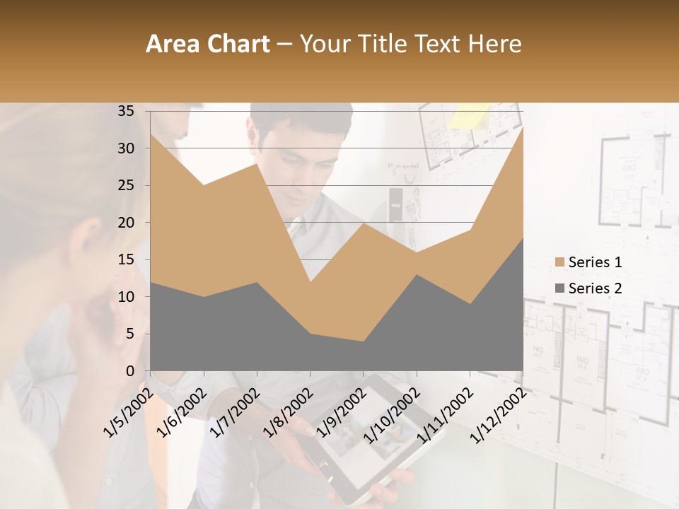 A Man And Woman Looking At A Tablet Screen PowerPoint Template
