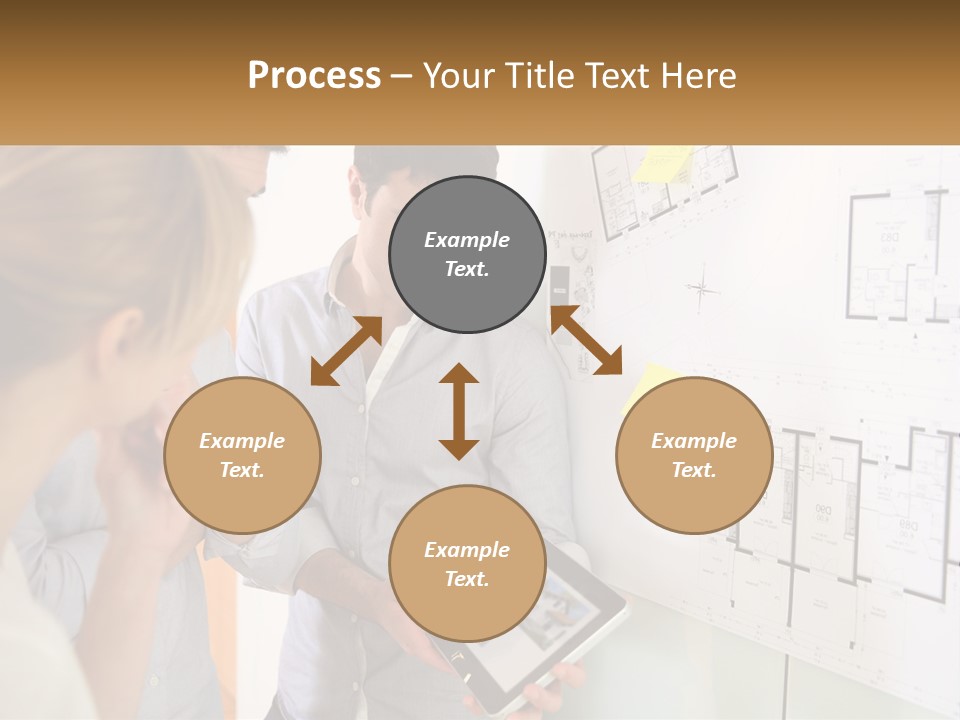 A Man And Woman Looking At A Tablet Screen PowerPoint Template