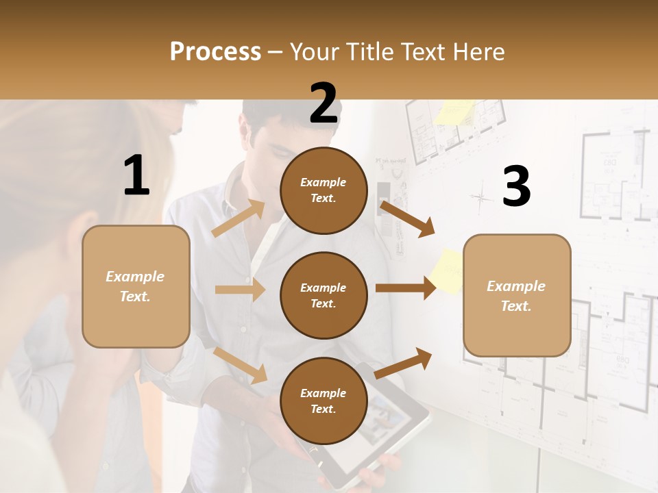 A Man And Woman Looking At A Tablet Screen PowerPoint Template