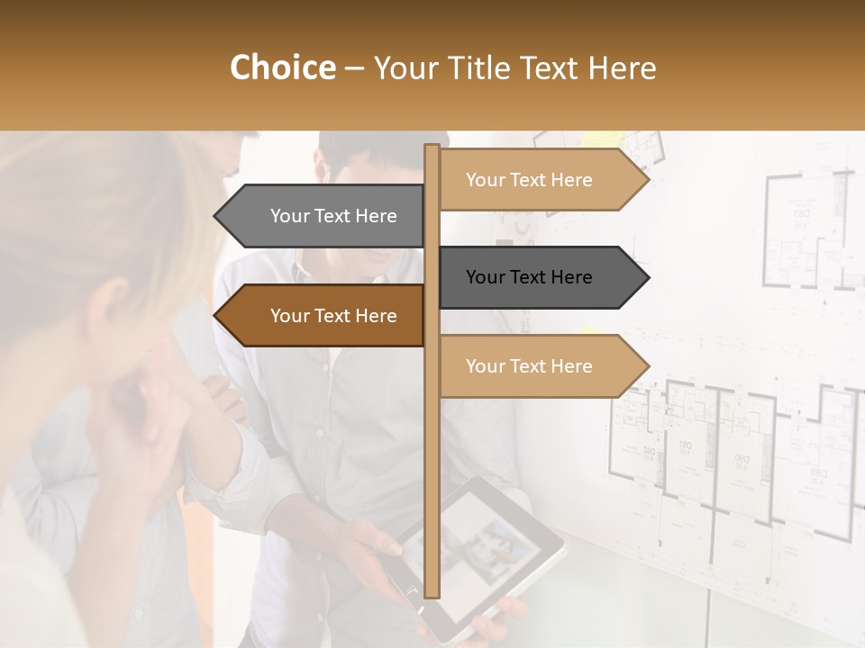 A Man And Woman Looking At A Tablet Screen PowerPoint Template