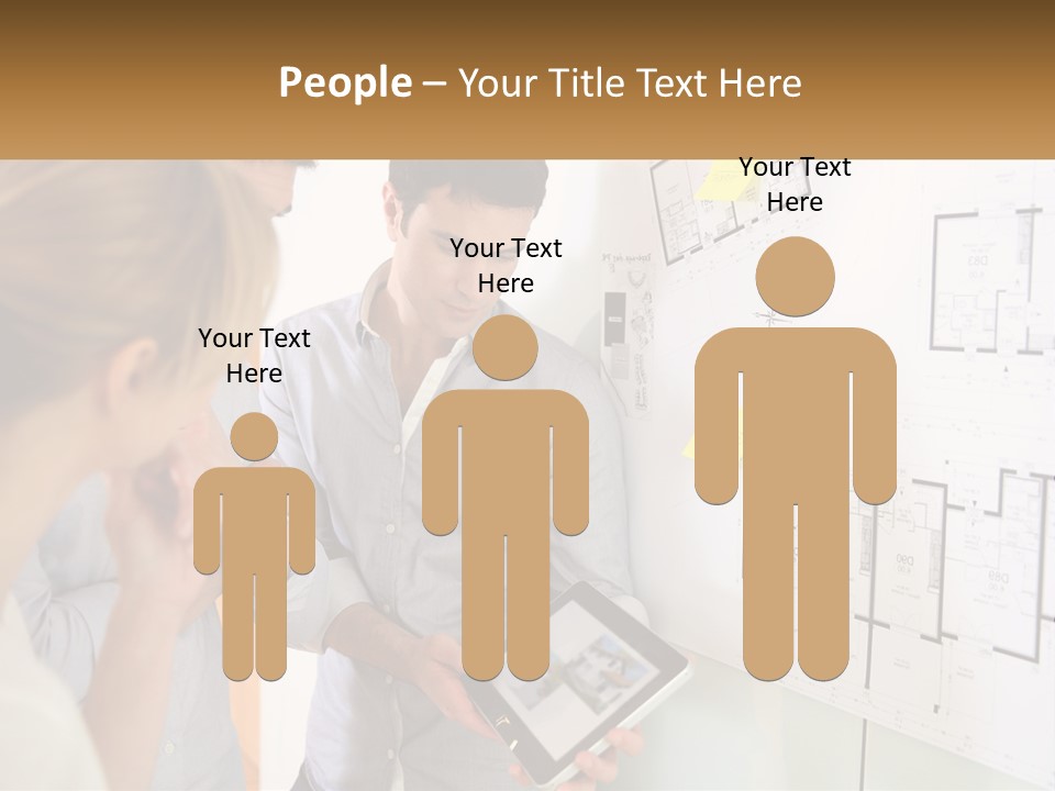 A Man And Woman Looking At A Tablet Screen PowerPoint Template