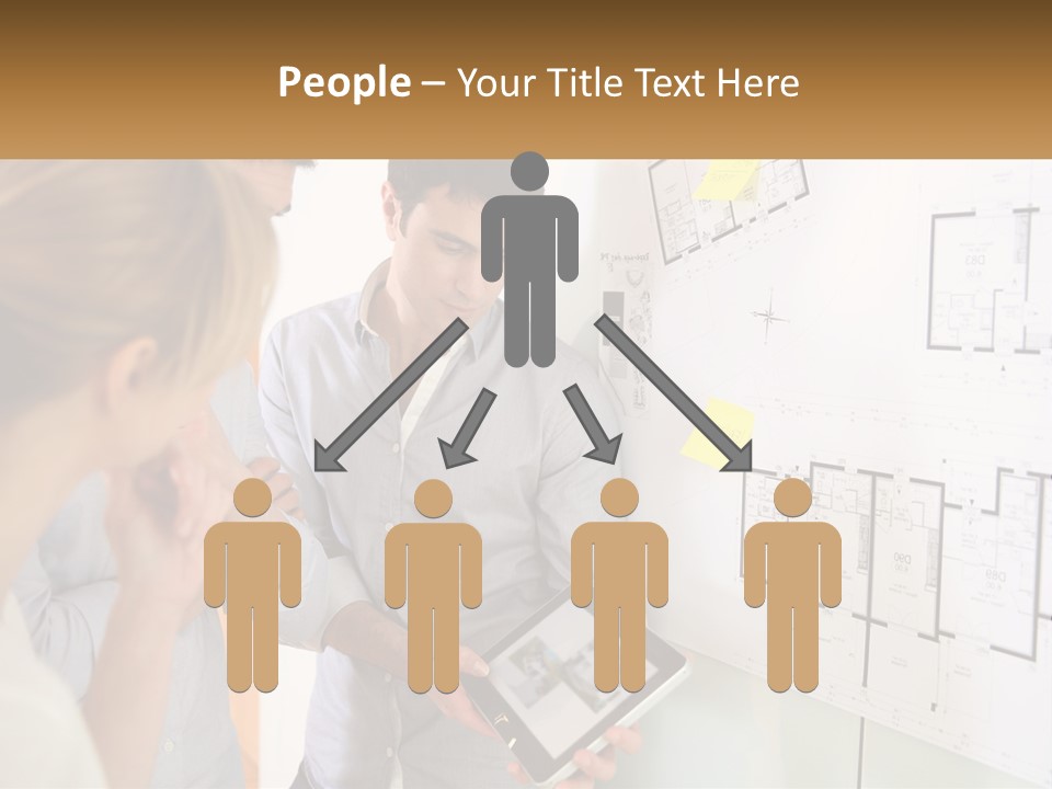 A Man And Woman Looking At A Tablet Screen PowerPoint Template