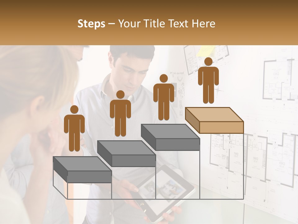 A Man And Woman Looking At A Tablet Screen PowerPoint Template