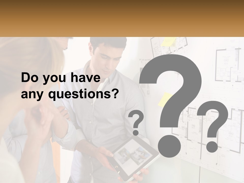 A Man And Woman Looking At A Tablet Screen PowerPoint Template