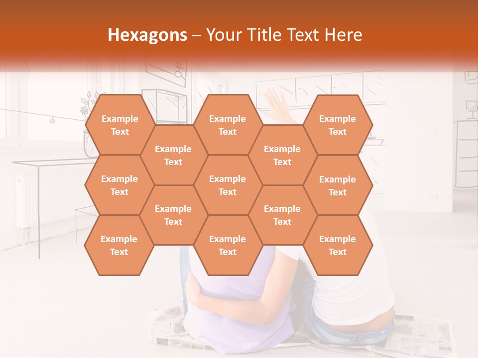 A Couple Of People Sitting On Top Of A White Floor PowerPoint Template