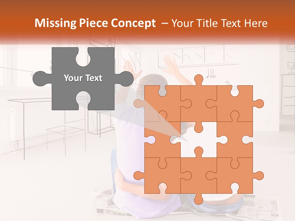 A Couple Of People Sitting On Top Of A White Floor PowerPoint Template