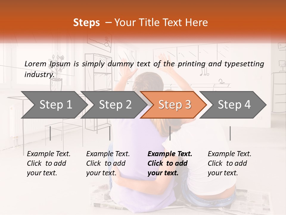 A Couple Of People Sitting On Top Of A White Floor PowerPoint Template