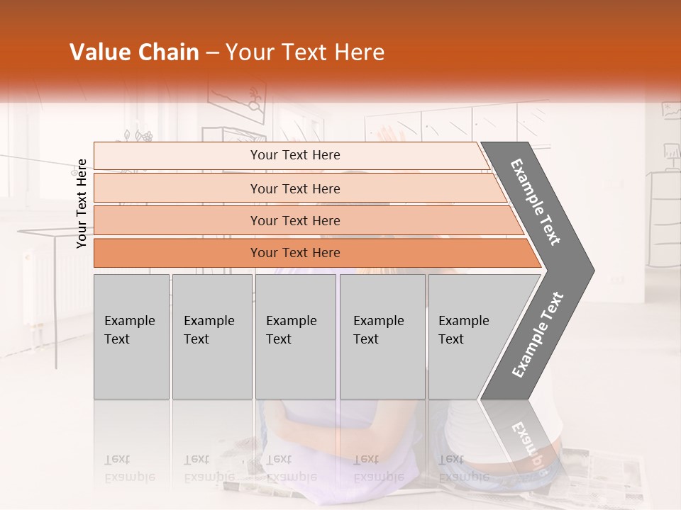 A Couple Of People Sitting On Top Of A White Floor PowerPoint Template