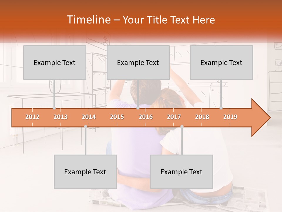 A Couple Of People Sitting On Top Of A White Floor PowerPoint Template