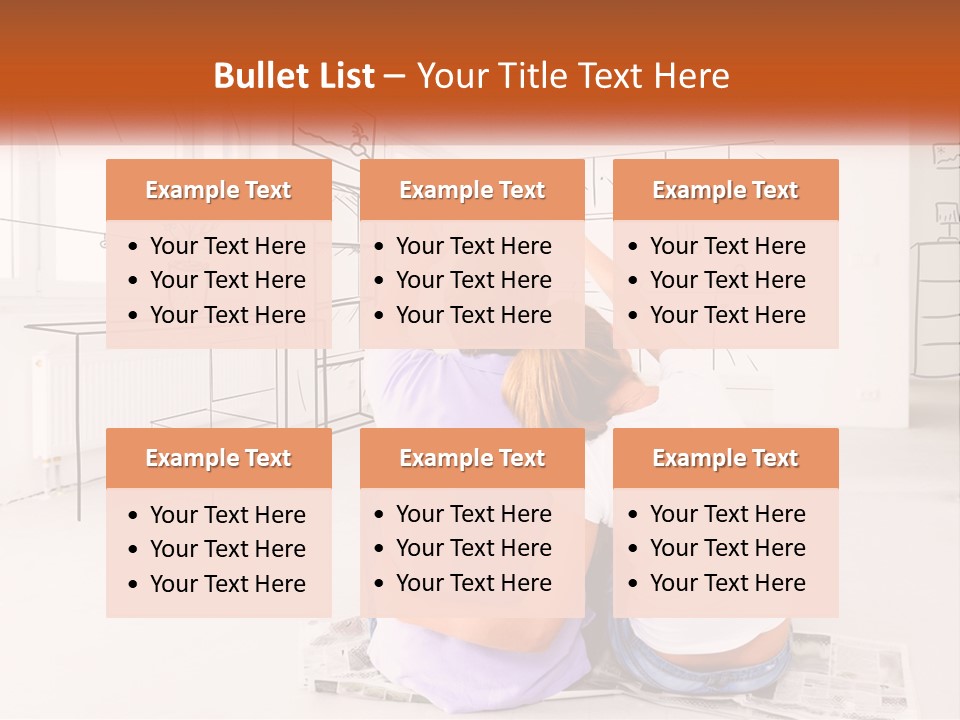 A Couple Of People Sitting On Top Of A White Floor PowerPoint Template
