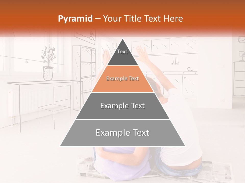 A Couple Of People Sitting On Top Of A White Floor PowerPoint Template