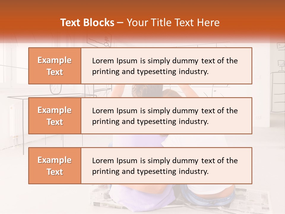 A Couple Of People Sitting On Top Of A White Floor PowerPoint Template