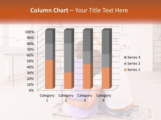 A Couple Of People Sitting On Top Of A White Floor PowerPoint Template