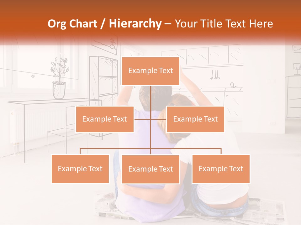 A Couple Of People Sitting On Top Of A White Floor PowerPoint Template