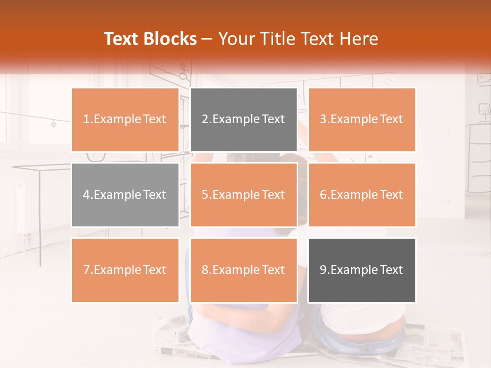 A Couple Of People Sitting On Top Of A White Floor PowerPoint Template