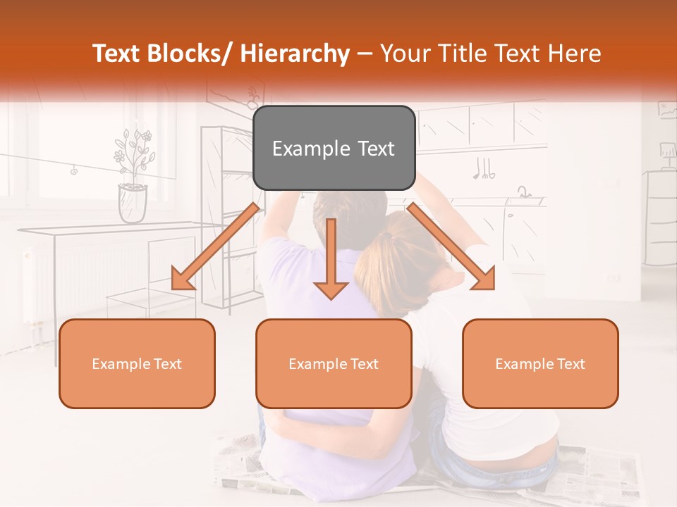 A Couple Of People Sitting On Top Of A White Floor PowerPoint Template