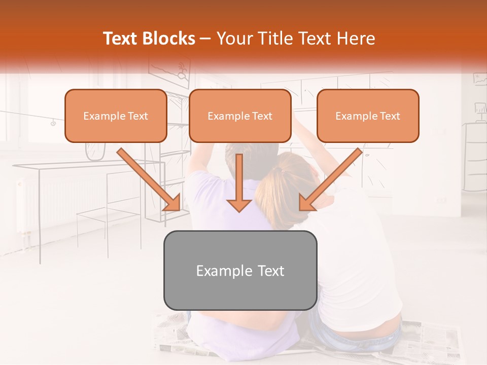 A Couple Of People Sitting On Top Of A White Floor PowerPoint Template