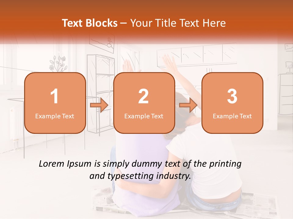 A Couple Of People Sitting On Top Of A White Floor PowerPoint Template