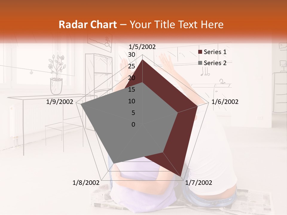 A Couple Of People Sitting On Top Of A White Floor PowerPoint Template