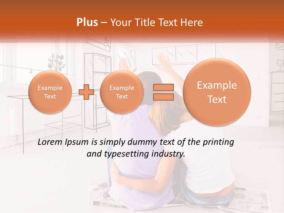 A Couple Of People Sitting On Top Of A White Floor PowerPoint Template