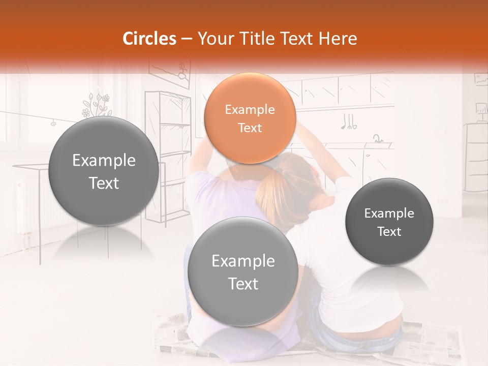 A Couple Of People Sitting On Top Of A White Floor PowerPoint Template