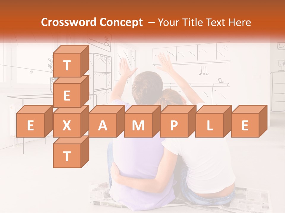 A Couple Of People Sitting On Top Of A White Floor PowerPoint Template