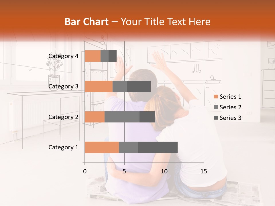 A Couple Of People Sitting On Top Of A White Floor PowerPoint Template
